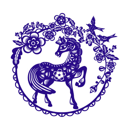 Vinyl Wall Stickers Fairy Story Little Pony Paradise Birds Flowers Berries Easy Installation