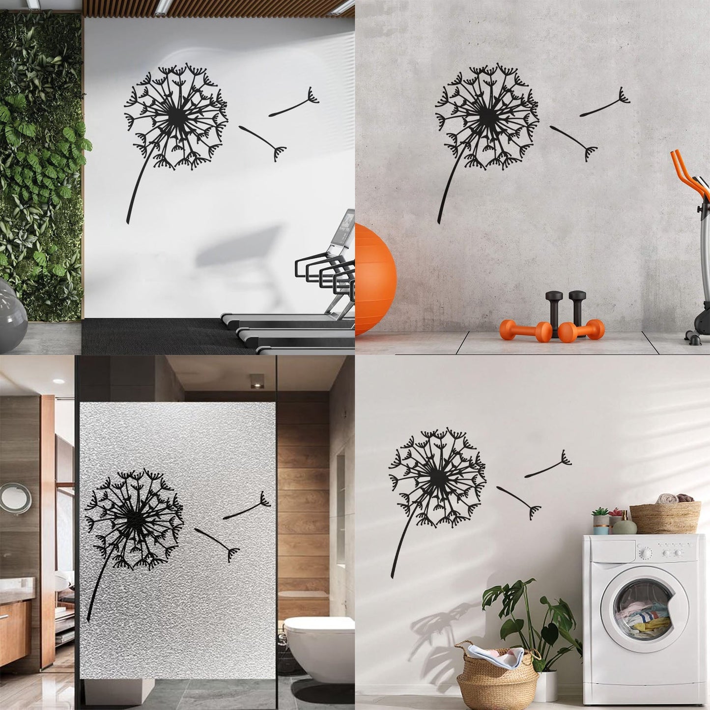 Vinyl Wall Decals Abstract Flower Bud Dandelion Parachute Multiple Size Options
