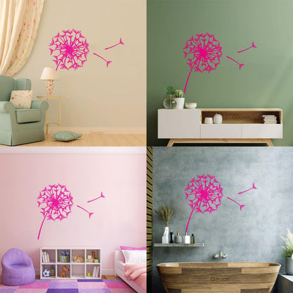 Vinyl Wall Decals Abstract Flower Bud Dandelion Parachute Multiple Size Options