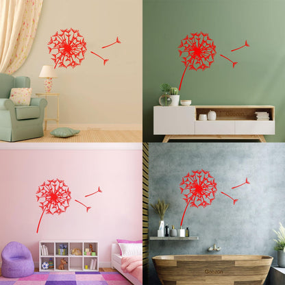 Vinyl Wall Decals Abstract Flower Bud Dandelion Parachute Multiple Size Options