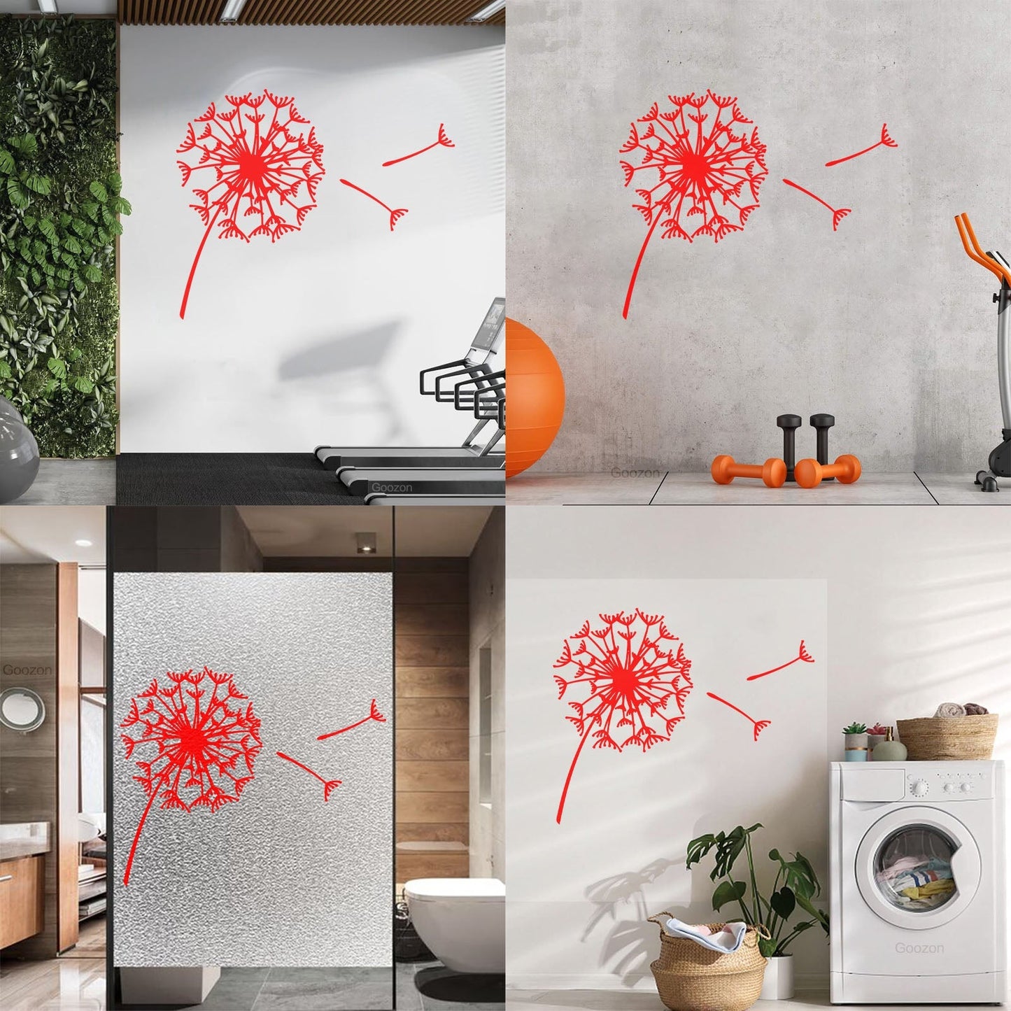 Vinyl Wall Decals Abstract Flower Bud Dandelion Parachute Multiple Size Options