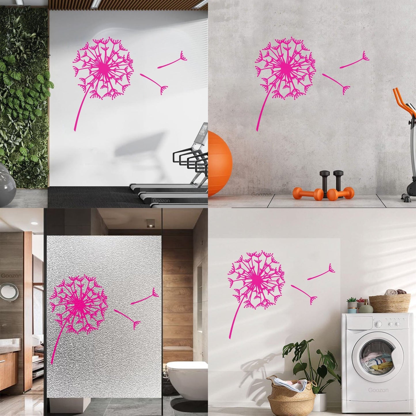 Vinyl Wall Decals Abstract Flower Bud Dandelion Parachute Multiple Size Options