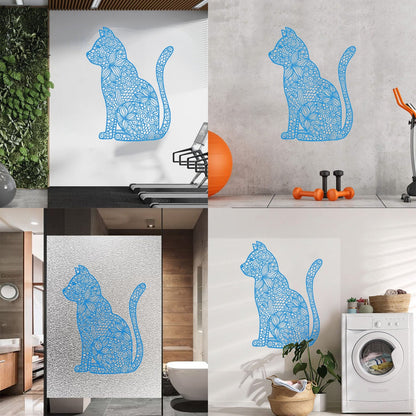 Wall Stickers Paster Paper Abstract Cat Pet Flower Pattern Personalized Customization