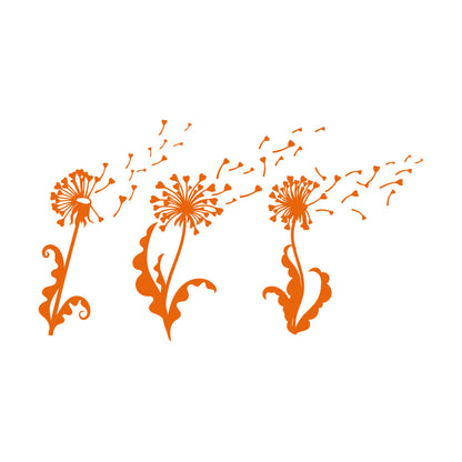 Abstract Dandelion Flower Girl Floral Wall Vinyl Sticker Decor Can Modify And Add Information
