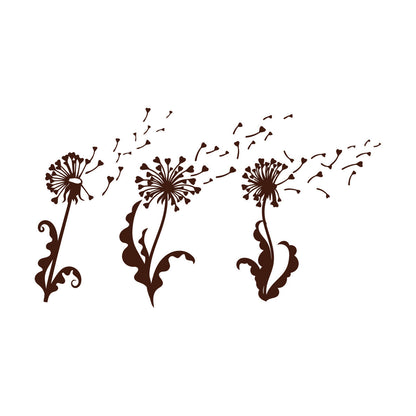 Abstract Dandelion Flower Girl Floral Wall Vinyl Sticker Decor Can Modify And Add Information