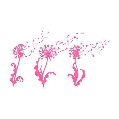 Abstract Dandelion Flower Girl Floral Wall Vinyl Sticker Decor Can Modify And Add Information