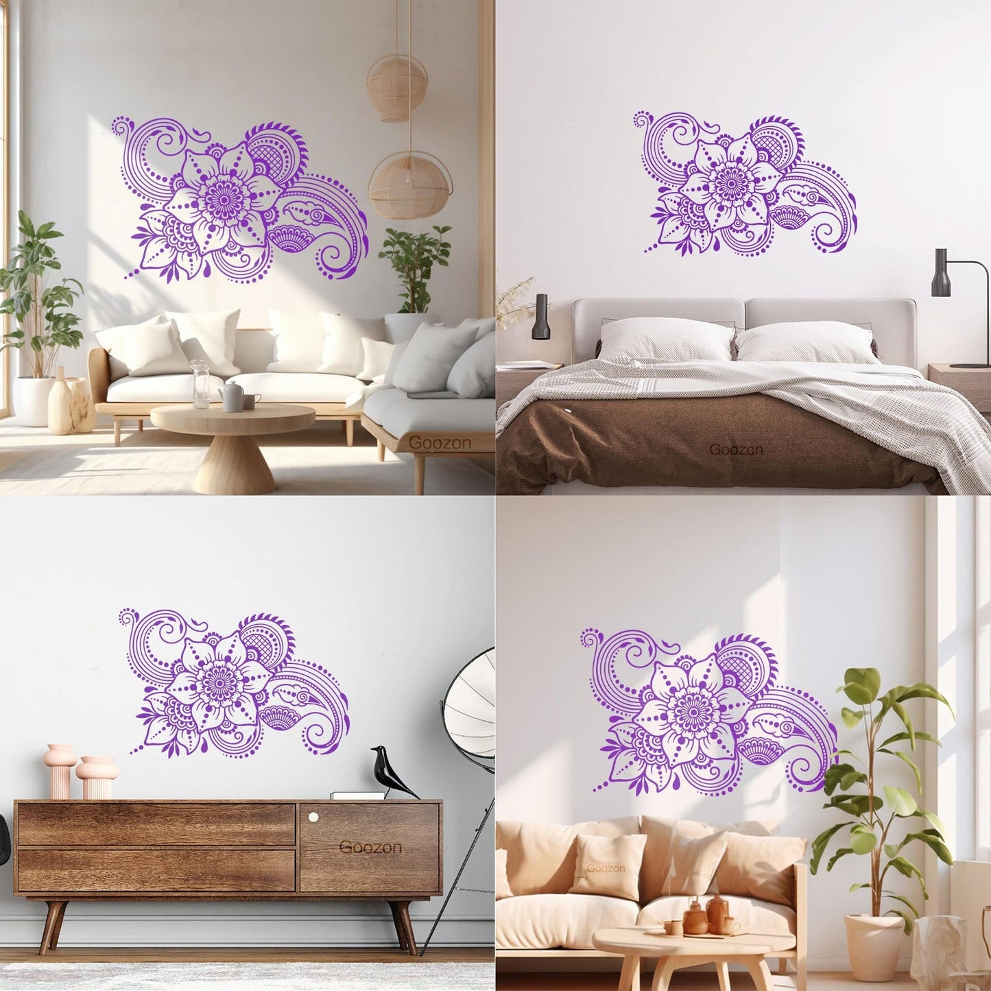 Wall Stickers Abstract Flowers Bouquet Floral Natural Garden Wall Beautification