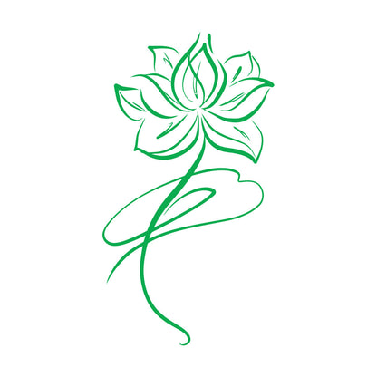 Vinyl Art Sticker Abstract Lotus Flower Buddhism Window Decals