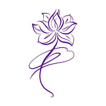 Vinyl Art Sticker Abstract Lotus Flower Buddhism Window Decals