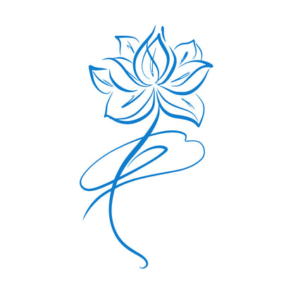 Vinyl Art Sticker Abstract Lotus Flower Buddhism Window Decals