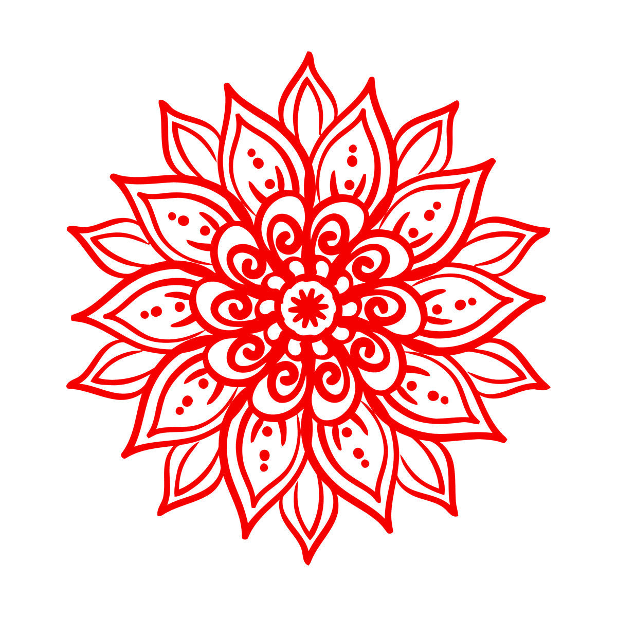 Abstract Lotus Flower Yoga Meditation Lettering Decals Store Decoration