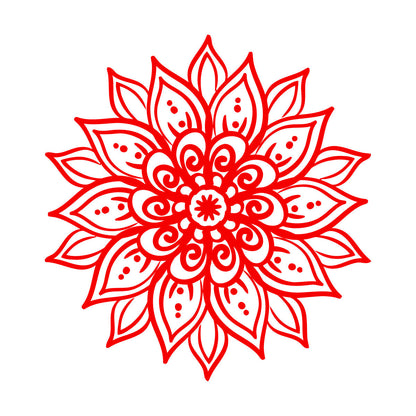 Abstract Lotus Flower Yoga Meditation Lettering Decals Store Decoration