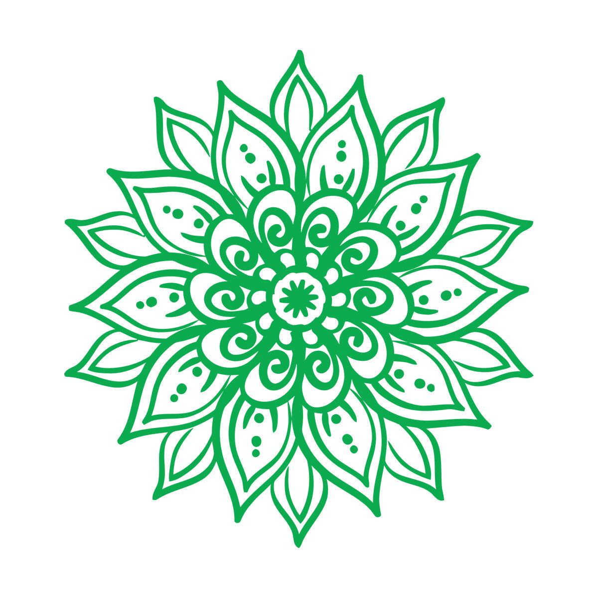 Abstract Lotus Flower Yoga Meditation Lettering Decals Store Decoration