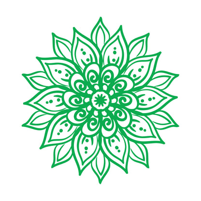 Abstract Lotus Flower Yoga Meditation Lettering Decals Store Decoration