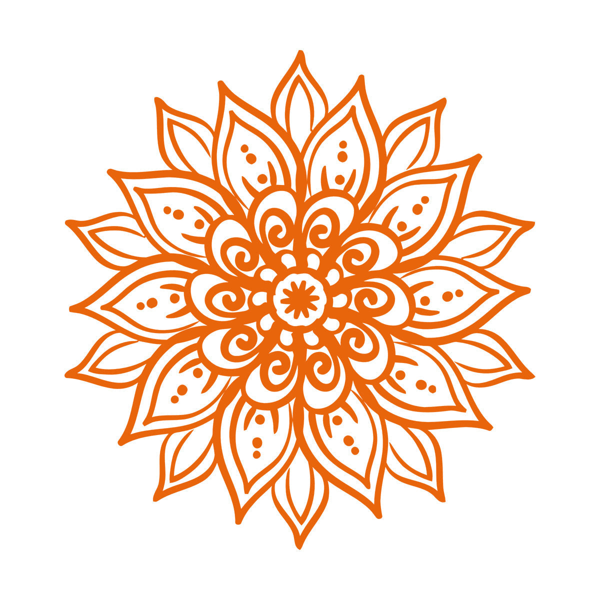 Abstract Lotus Flower Yoga Meditation Lettering Decals Store Decoration