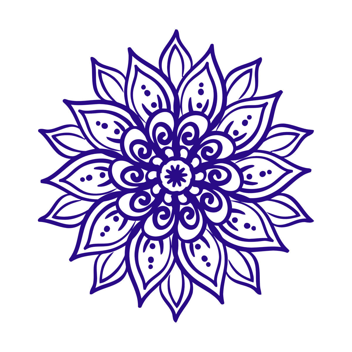 Abstract Lotus Flower Yoga Meditation Lettering Decals Store Decoration