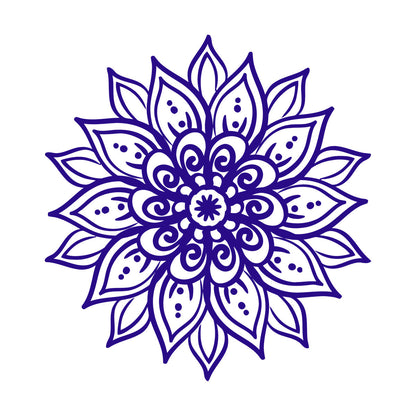 Abstract Lotus Flower Yoga Meditation Lettering Decals Store Decoration