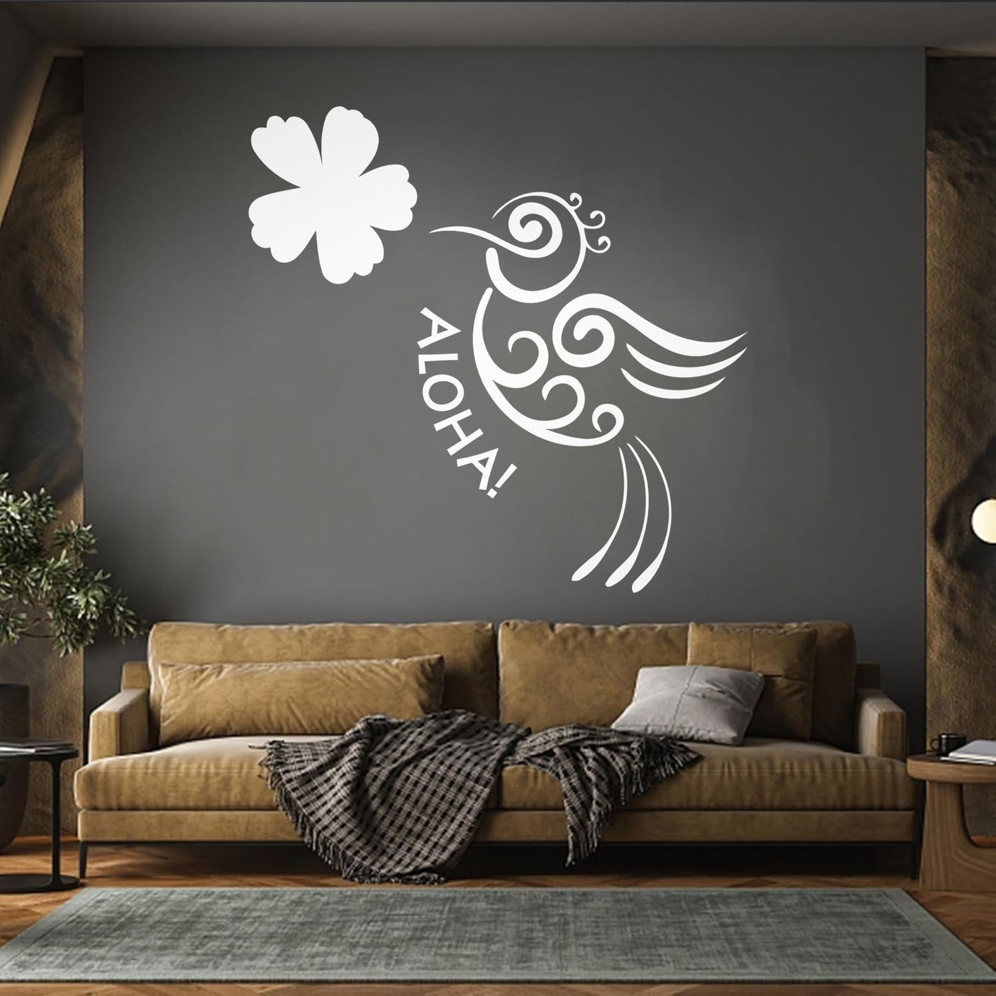 Aloha Bird Flower Hawaii Hawaiian Room Vinyl Wall Stickers Do Not Damage The Wall Surface