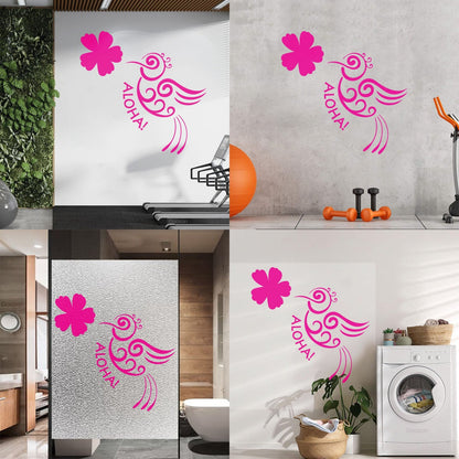 Aloha Bird Flower Hawaii Hawaiian Room Vinyl Wall Stickers Do Not Damage The Wall Surface