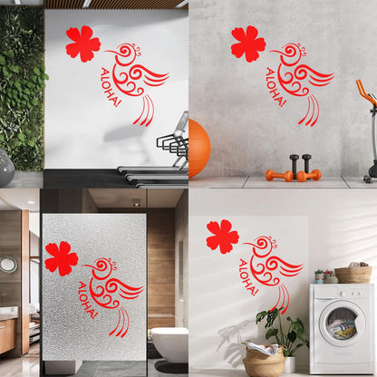Aloha Bird Flower Hawaii Hawaiian Room Vinyl Wall Stickers Do Not Damage The Wall Surface