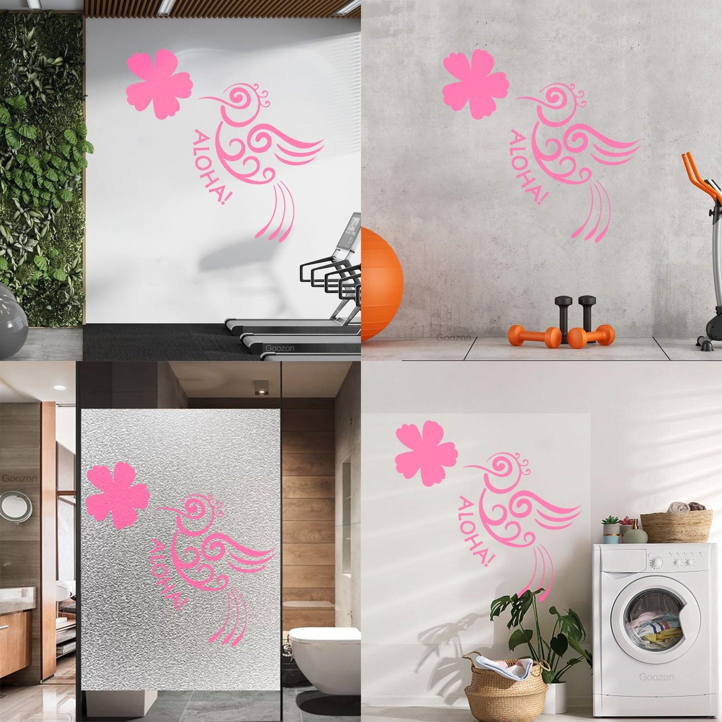 Aloha Bird Flower Hawaii Hawaiian Room Vinyl Wall Stickers Do Not Damage The Wall Surface