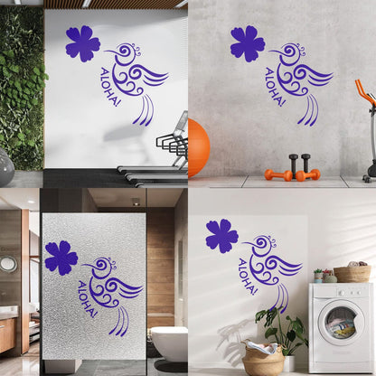 Aloha Bird Flower Hawaii Hawaiian Room Vinyl Wall Stickers Do Not Damage The Wall Surface