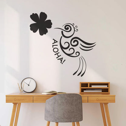 Aloha Bird Flower Hawaii Hawaiian Room Vinyl Wall Stickers Do Not Damage The Wall Surface