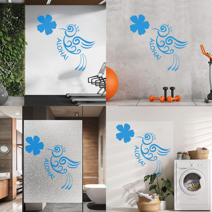 Aloha Bird Flower Hawaii Hawaiian Room Vinyl Wall Stickers Do Not Damage The Wall Surface