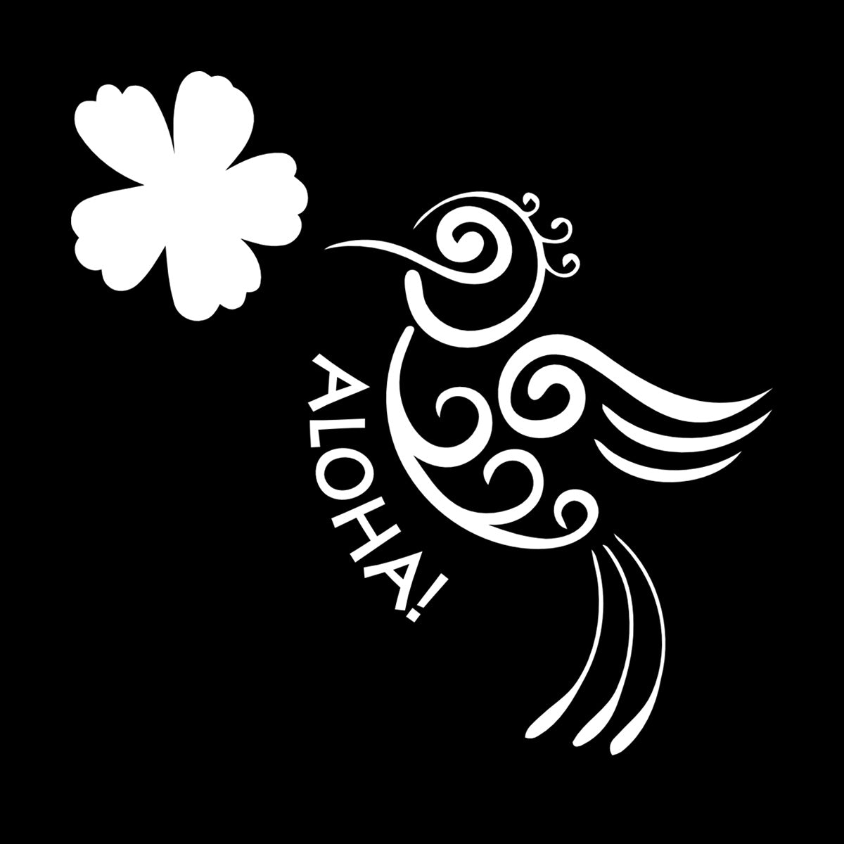 Aloha Bird Flower Hawaii Hawaiian Room Vinyl Wall Stickers Do Not Damage The Wall Surface