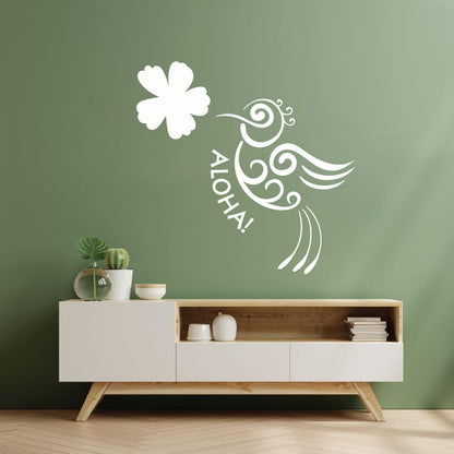 Aloha Bird Flower Hawaii Hawaiian Room Vinyl Wall Stickers Do Not Damage The Wall Surface