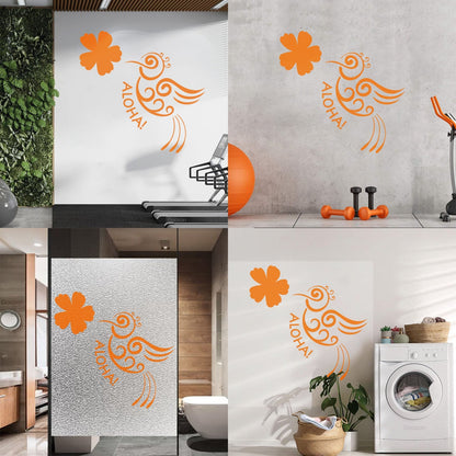 Aloha Bird Flower Hawaii Hawaiian Room Vinyl Wall Stickers Do Not Damage The Wall Surface
