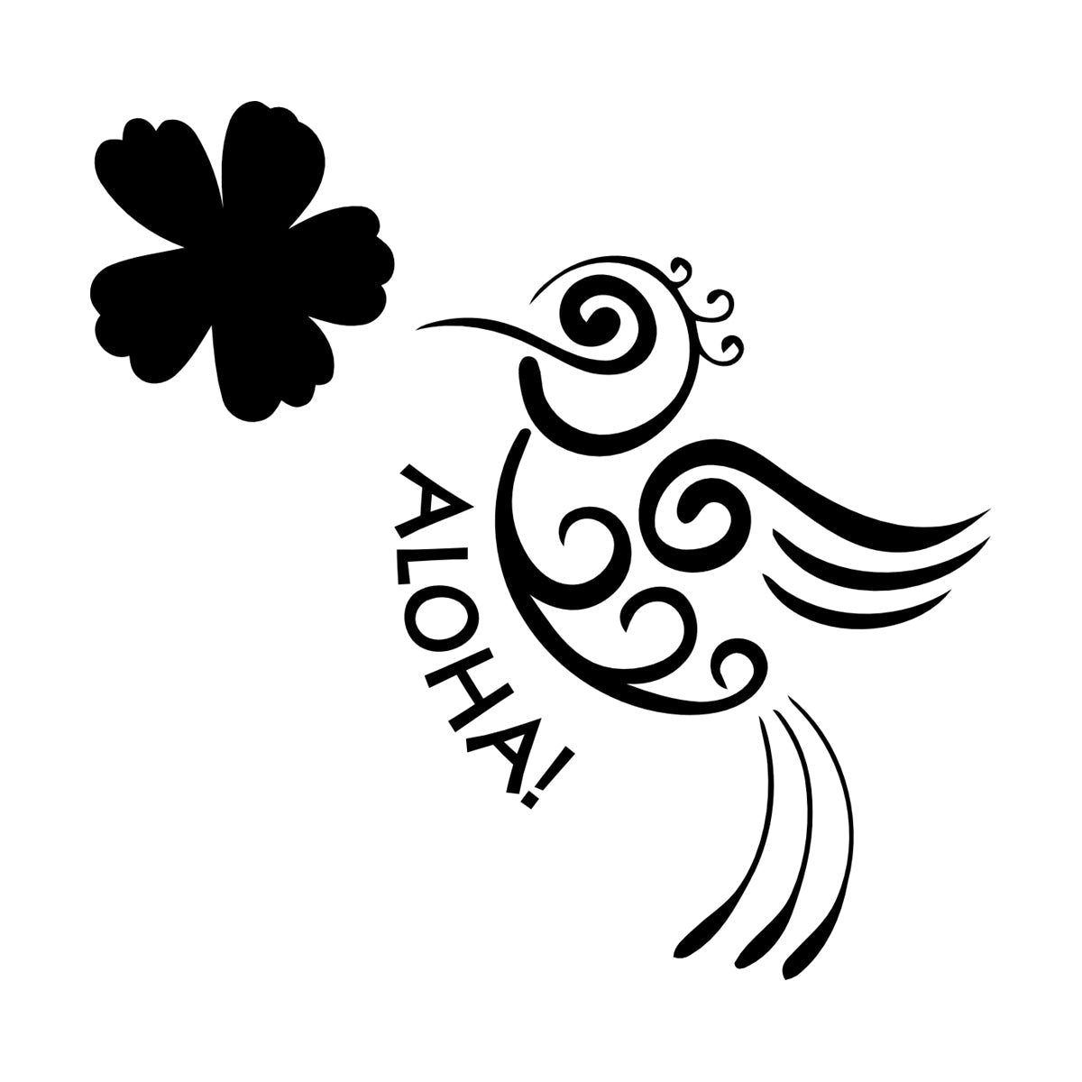 Aloha Bird Flower Hawaii Hawaiian Room Vinyl Wall Stickers Do Not Damage The Wall Surface