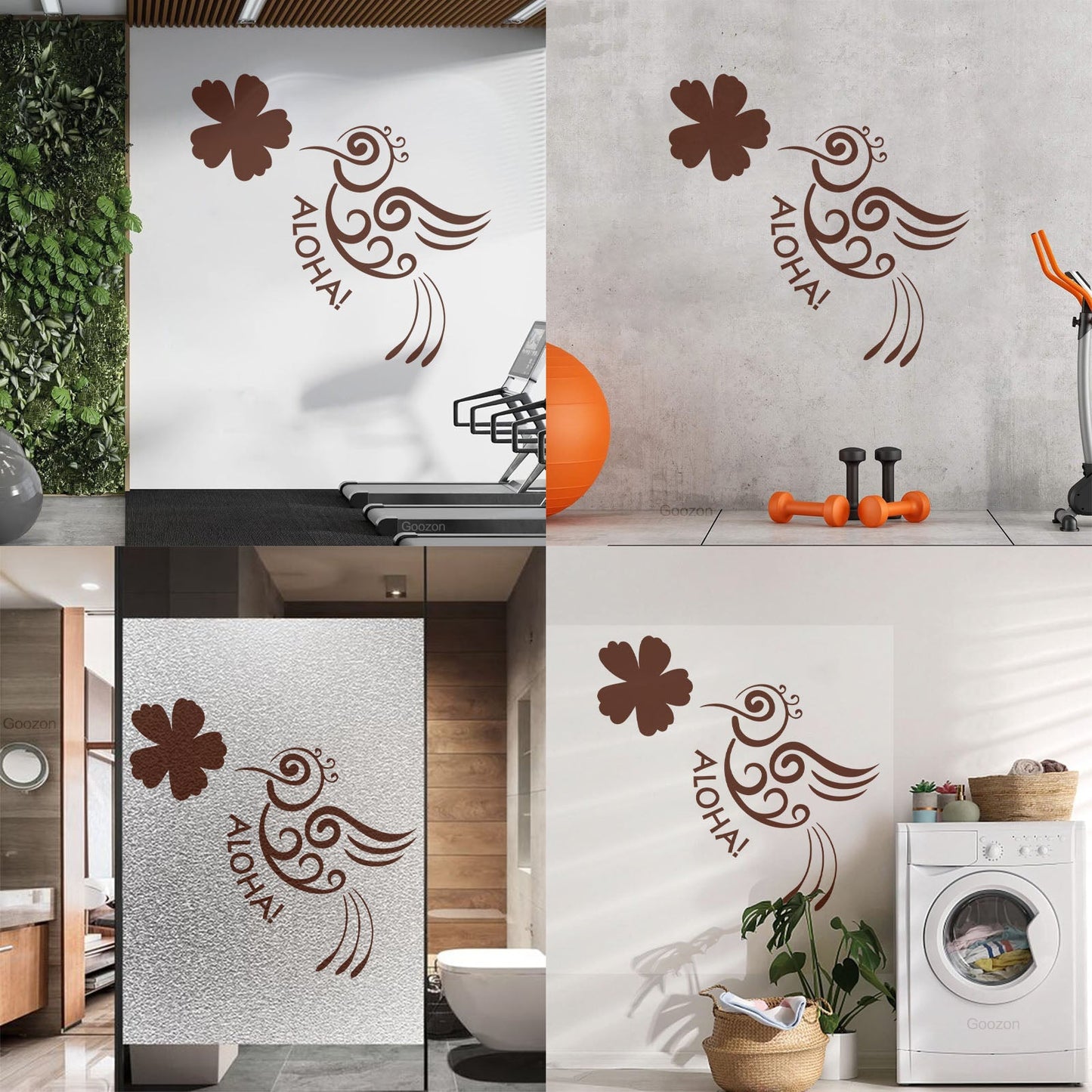 Aloha Bird Flower Hawaii Hawaiian Room Vinyl Wall Stickers Do Not Damage The Wall Surface