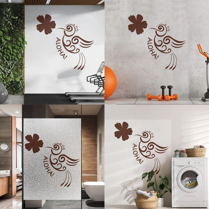 Aloha Bird Flower Hawaii Hawaiian Room Vinyl Wall Stickers Do Not Damage The Wall Surface