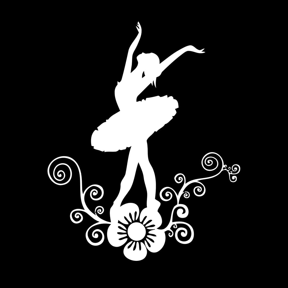Wall Decals Paster Paper Ballerina Dance Flower Beautiful Girl Store Decoration