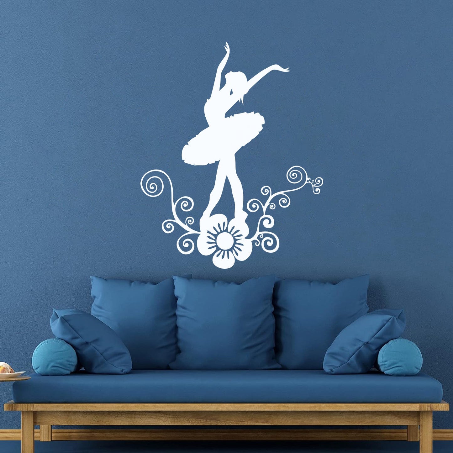 Wall Decals Paster Paper Ballerina Dance Flower Beautiful Girl Store Decoration