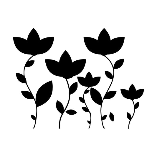 Engraving Decals Beautiful Flower Garden Natural Do Not Damage The Wall Surface