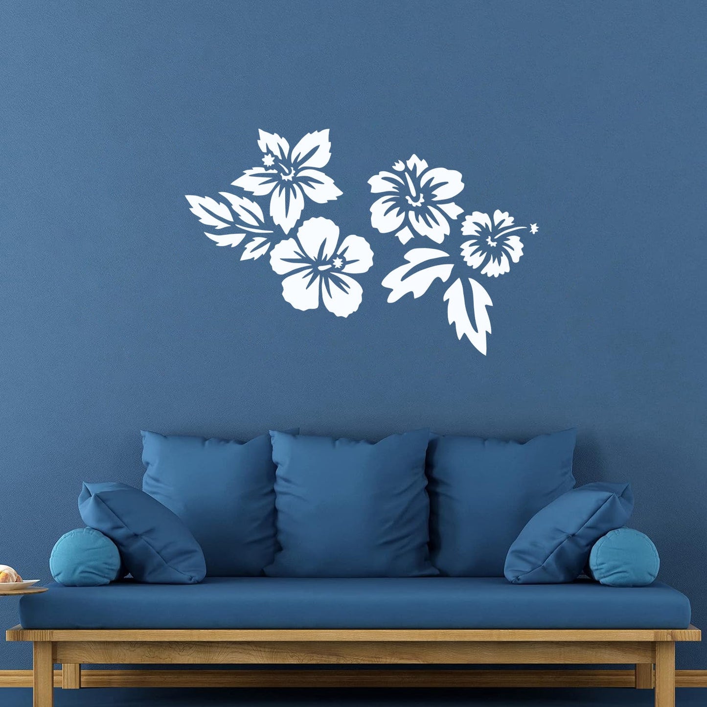 Fine Carving Stickers Beautiful Exotic Flowers Bud Tropical Beach Style Art Mural Painting