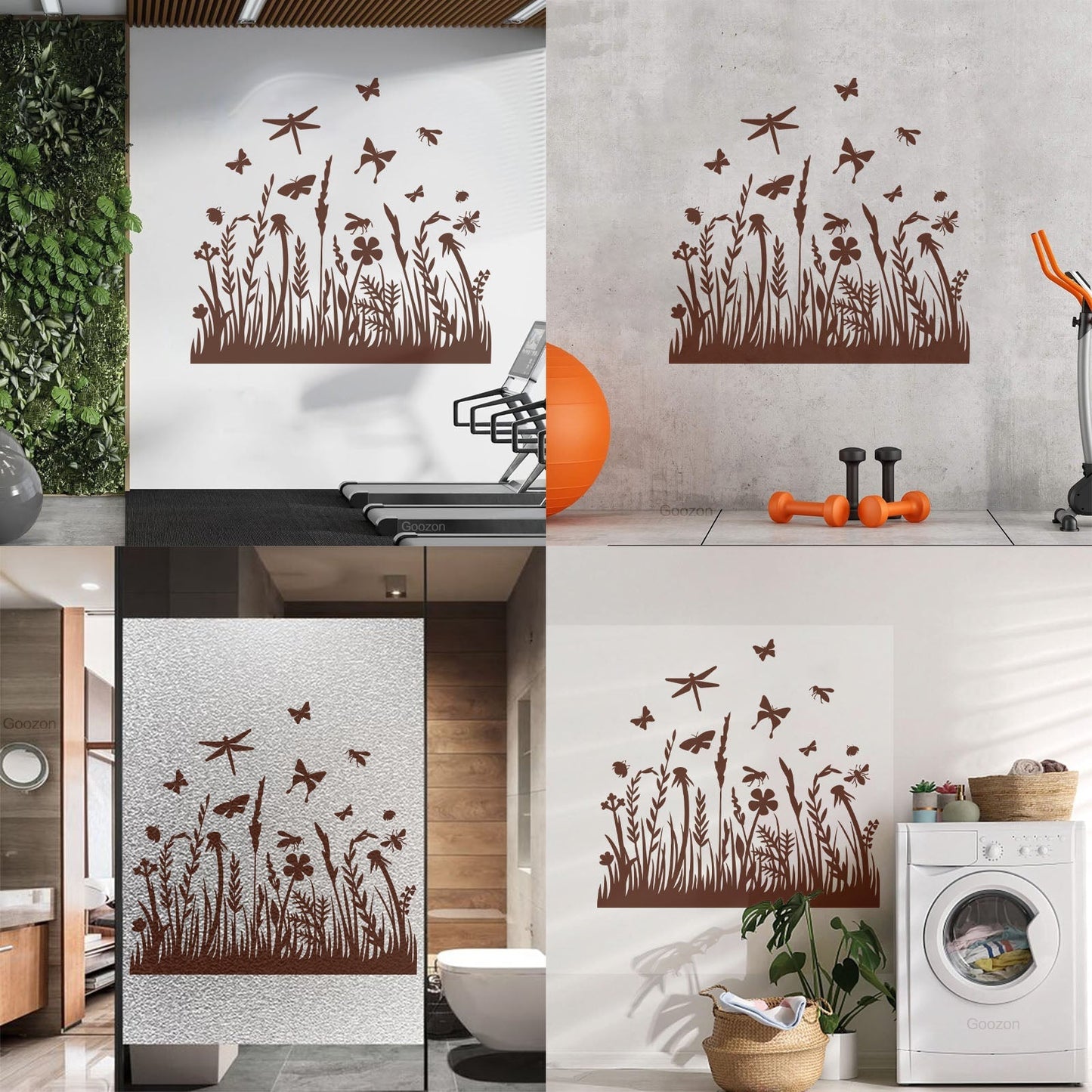 Engraving Decals Beautiful Insects Natural Flowers Butterfly Dragonfly Tattoo Culture