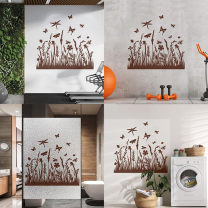 Engraving Decals Beautiful Insects Natural Flowers Butterfly Dragonfly Tattoo Culture