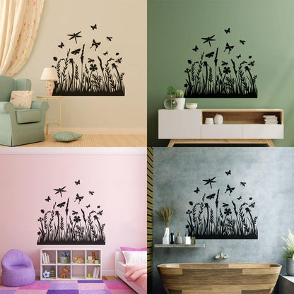 Engraving Decals Beautiful Insects Natural Flowers Butterfly Dragonfly Tattoo Culture