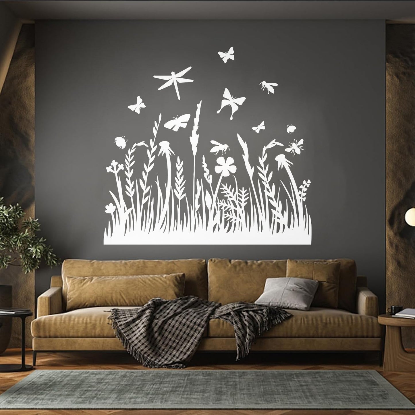 Engraving Decals Beautiful Insects Natural Flowers Butterfly Dragonfly Tattoo Culture