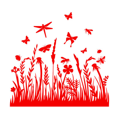 Engraving Decals Beautiful Insects Natural Flowers Butterfly Dragonfly Tattoo Culture