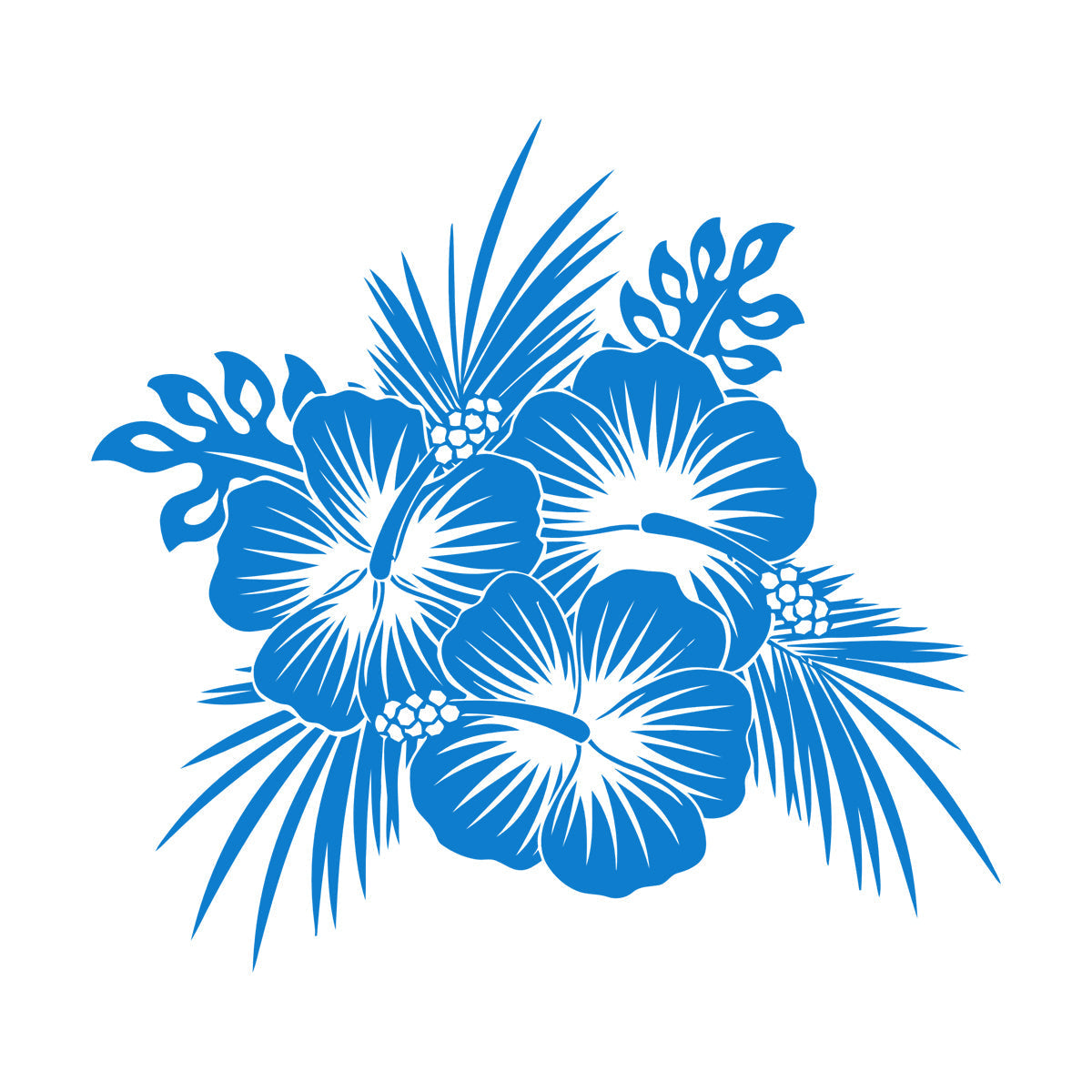 Lettering Stickers Hawaii Hawaiian Tropical Flowers Spa Beach Bud Personalized Customization