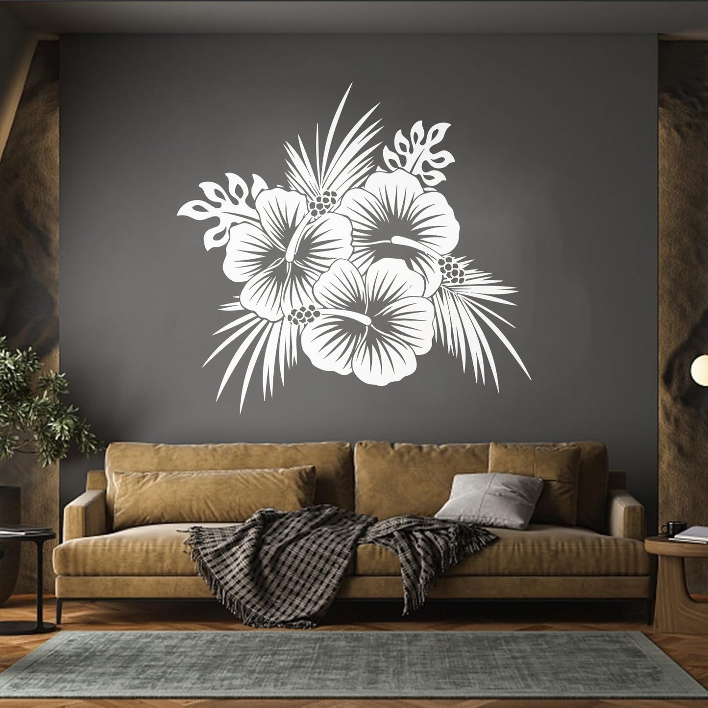 Lettering Stickers Hawaii Hawaiian Tropical Flowers Spa Beach Bud Personalized Customization