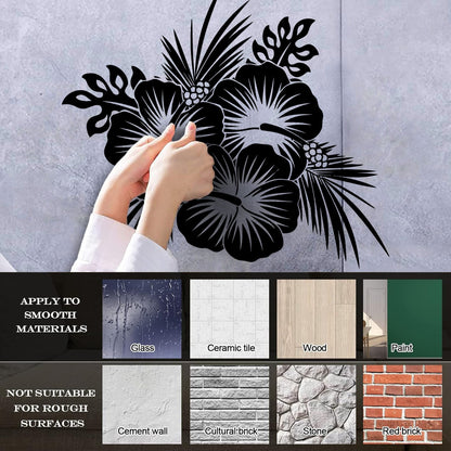 Lettering Stickers Hawaii Hawaiian Tropical Flowers Spa Beach Bud Personalized Customization