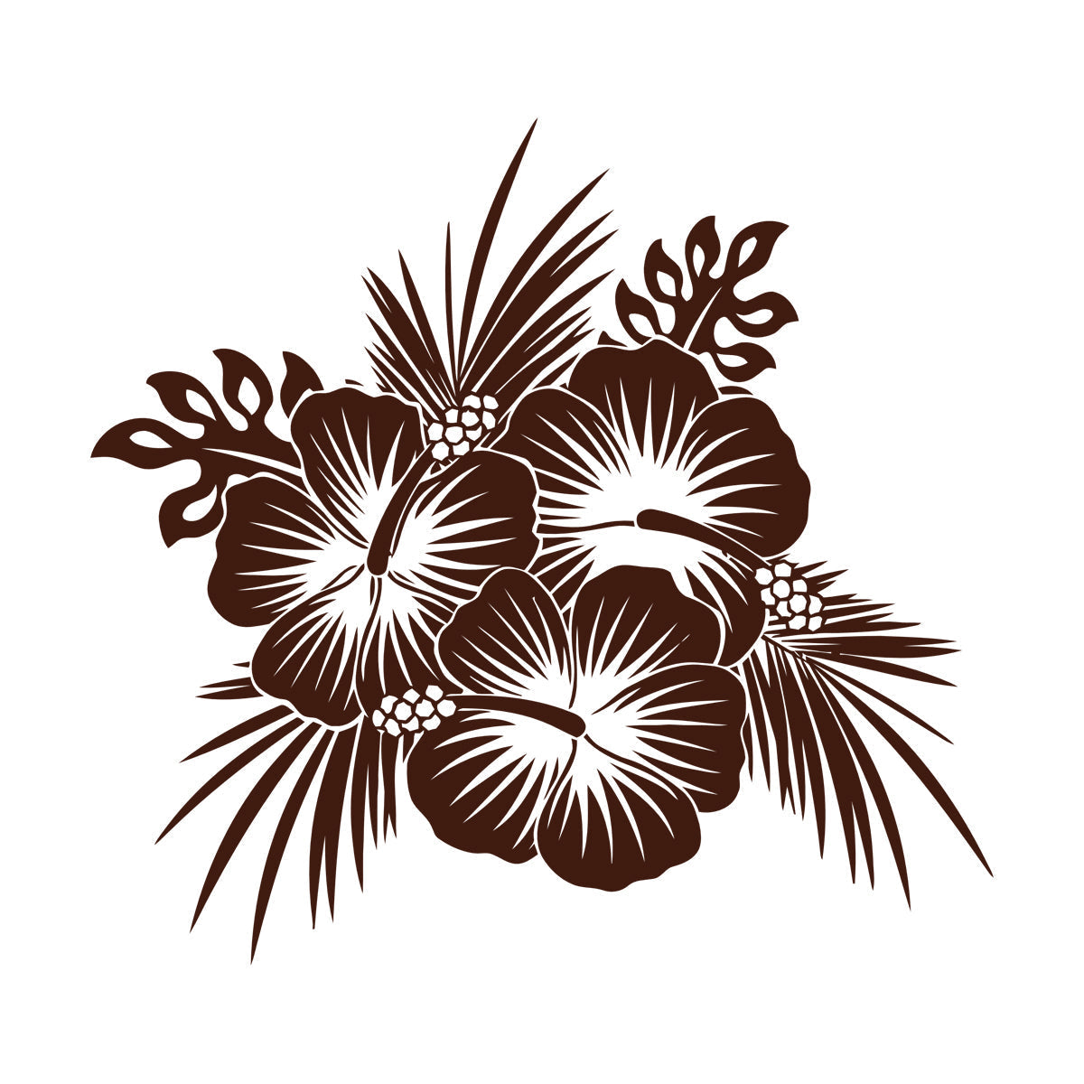 Lettering Stickers Hawaii Hawaiian Tropical Flowers Spa Beach Bud Personalized Customization