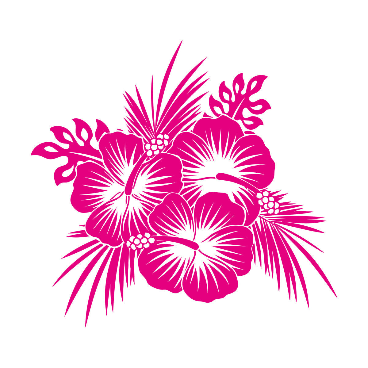 Lettering Stickers Hawaii Hawaiian Tropical Flowers Spa Beach Bud Personalized Customization