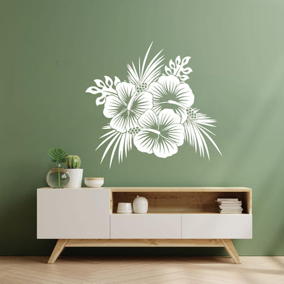 Lettering Stickers Hawaii Hawaiian Tropical Flowers Spa Beach Bud Personalized Customization