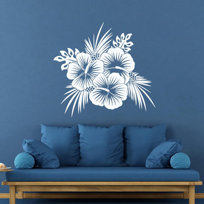 Lettering Stickers Hawaii Hawaiian Tropical Flowers Spa Beach Bud Personalized Customization